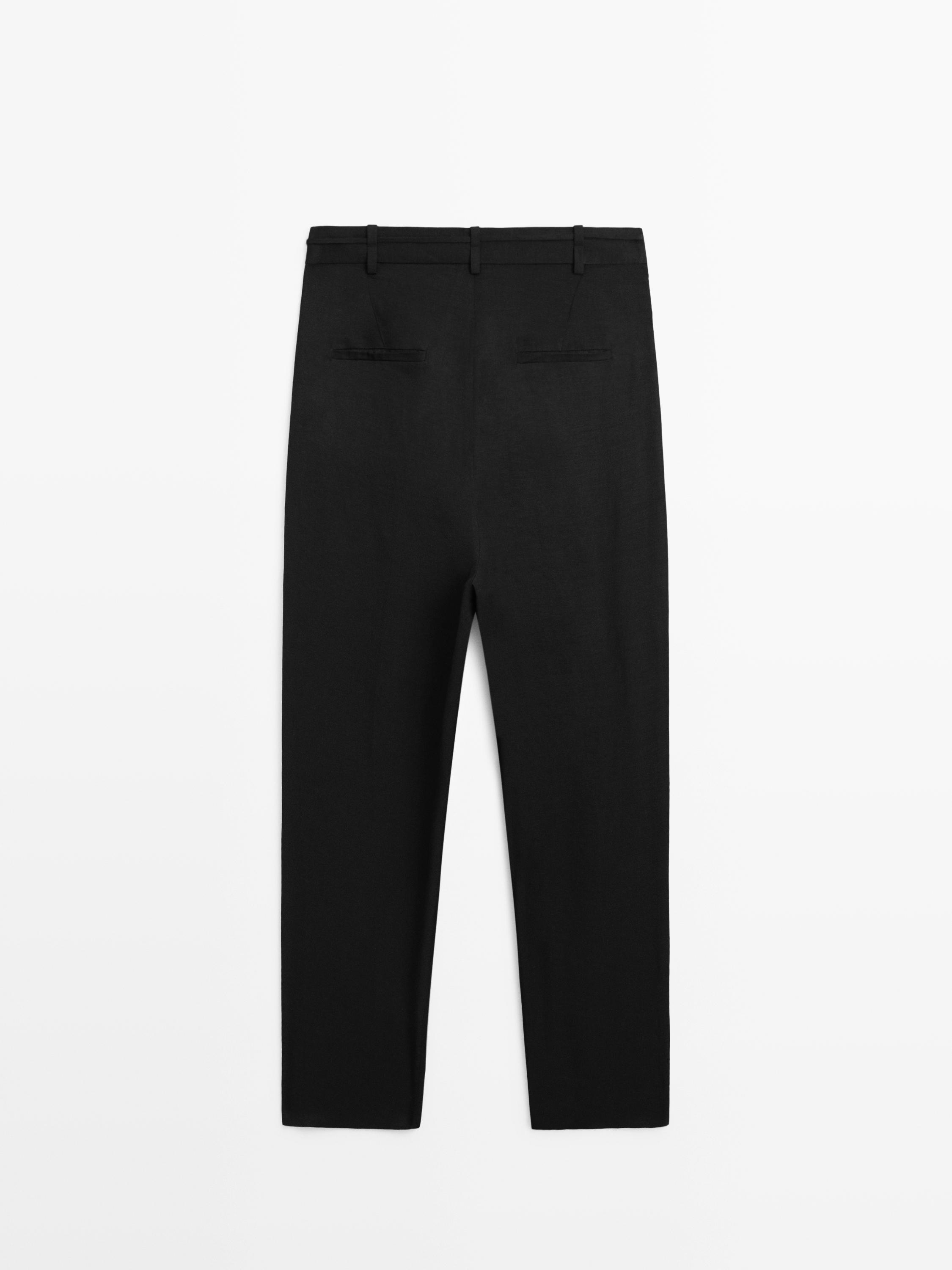 Flowing pareo trousers with tie detail